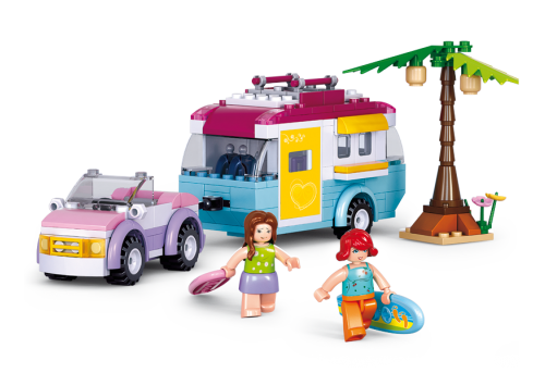 Sluban Car with Caravan M38-B0606