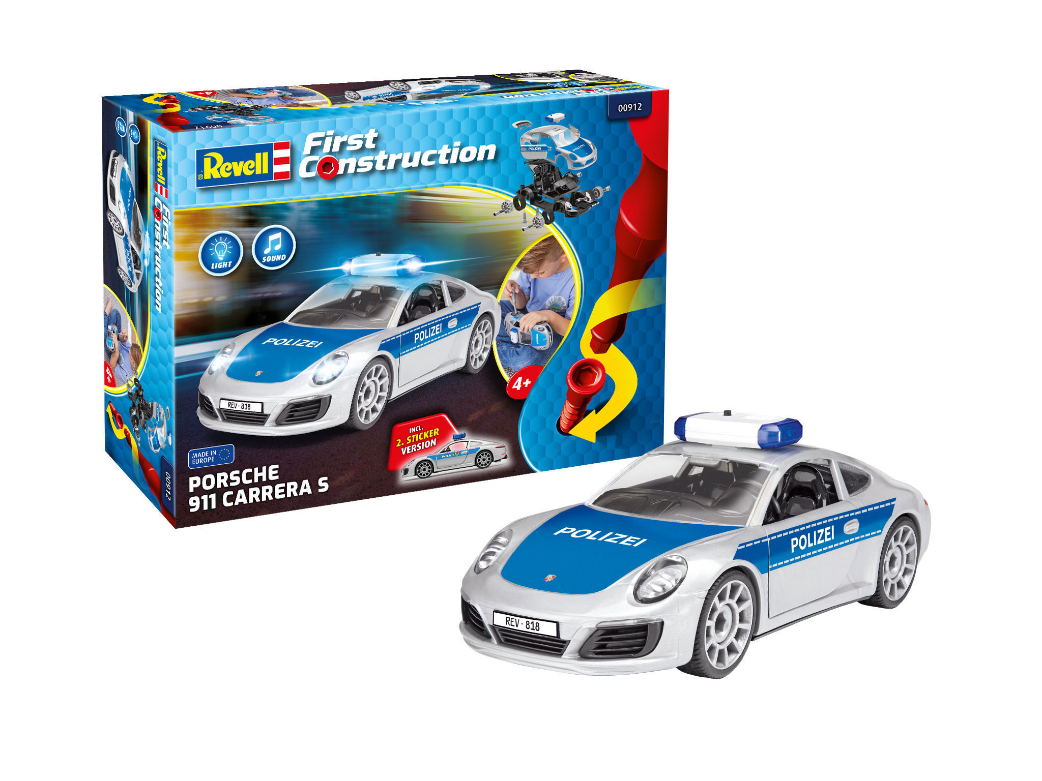 Porsche Police Car with Light & Sound-00912