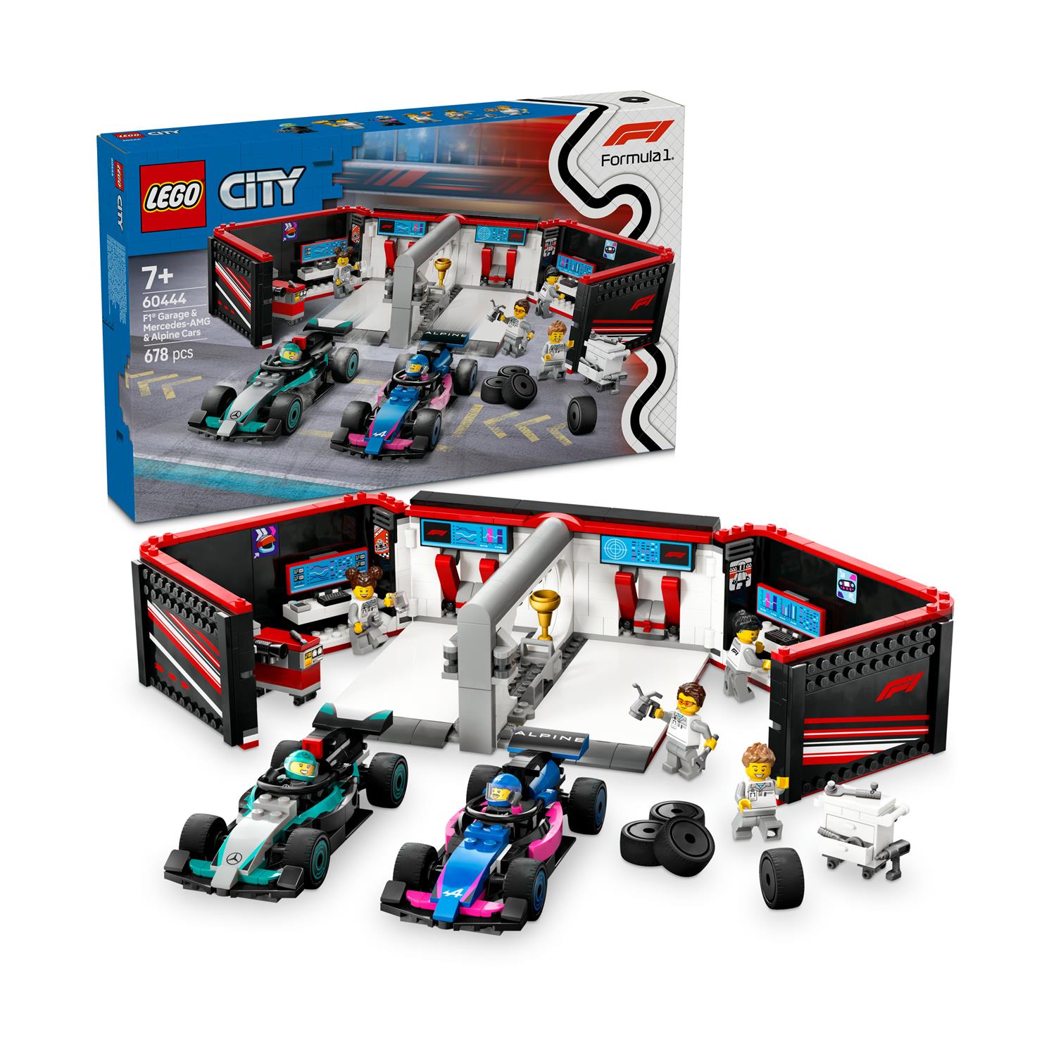 LEGO® City: Γκαράζ F1® & Αυτοκίνητα Mercedes-AMG & Alpine (60444)