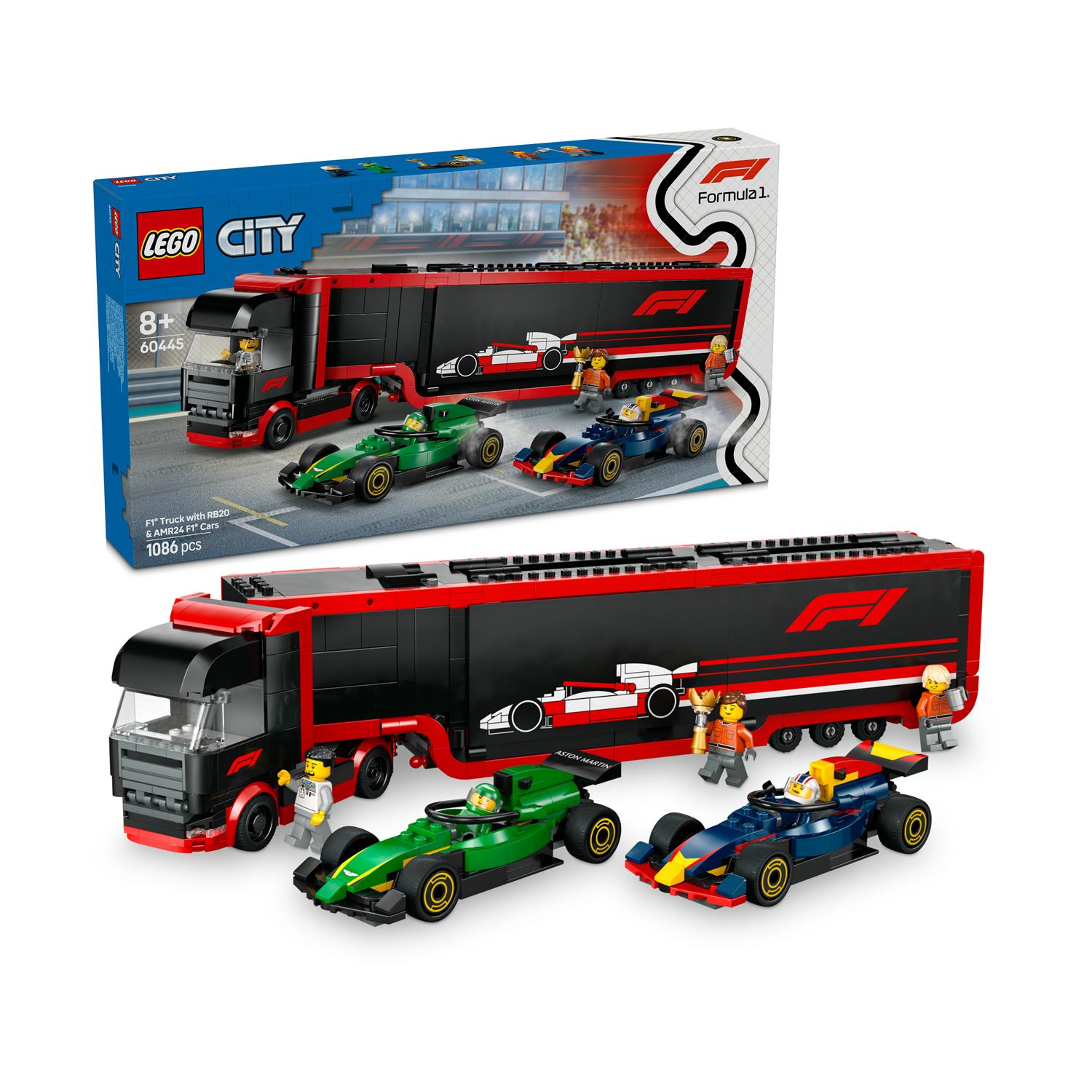 LEGO® City: Φορτηγό F1® με Αυτοκίνητα RB20 & AMR24 F1® (60445)