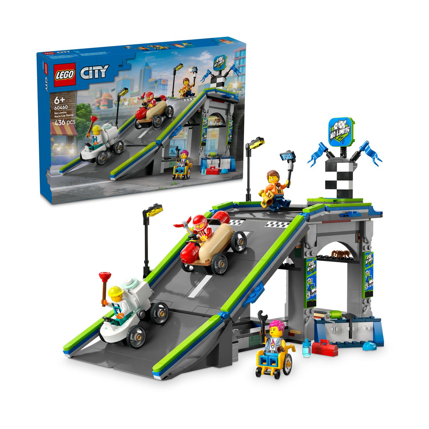 LEGO® City: Χωρίς Όρια: Πίστα με Ράμπα για Αγωνιστικά Αυτοκίνητα (60460)