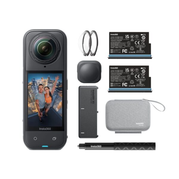 Insta360 X5 – 8K, Triple AI Chip, Action Camera Essentials Bundle